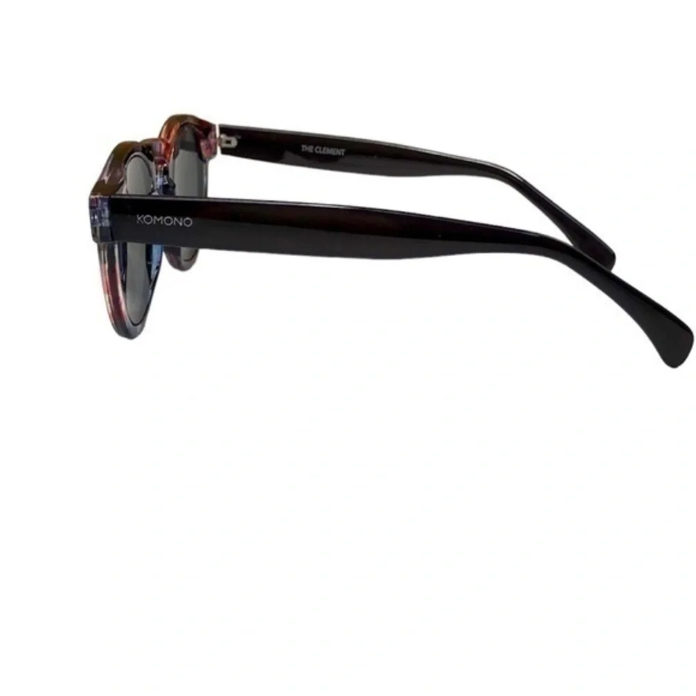 KOMONO Clement Floral Sunglasses NEW pink black round